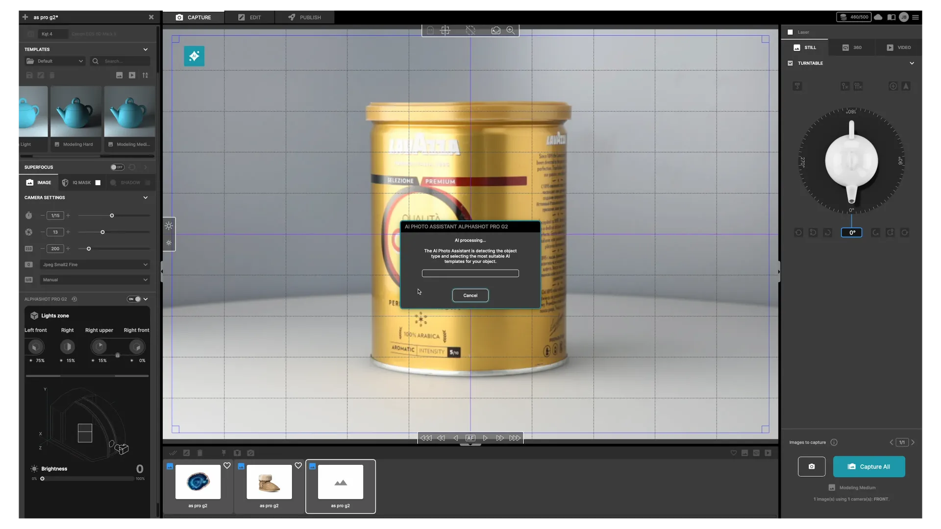 Verarbeitung im AI Photo Assistant