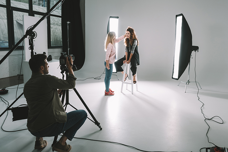 Arbeit in einem Fotostudio - Beispiel