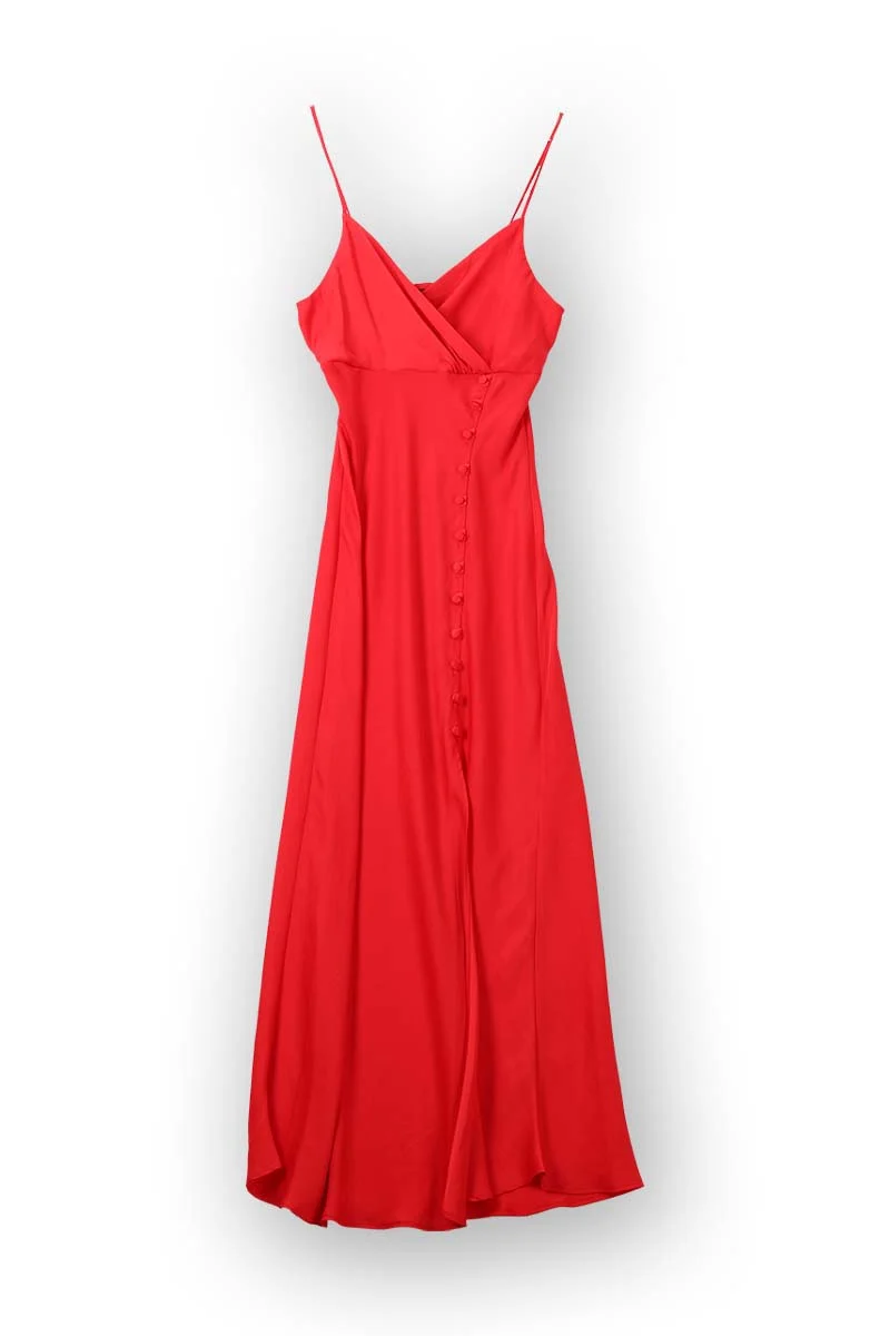 Flat-Lay-Fotografie – rotes Kleid