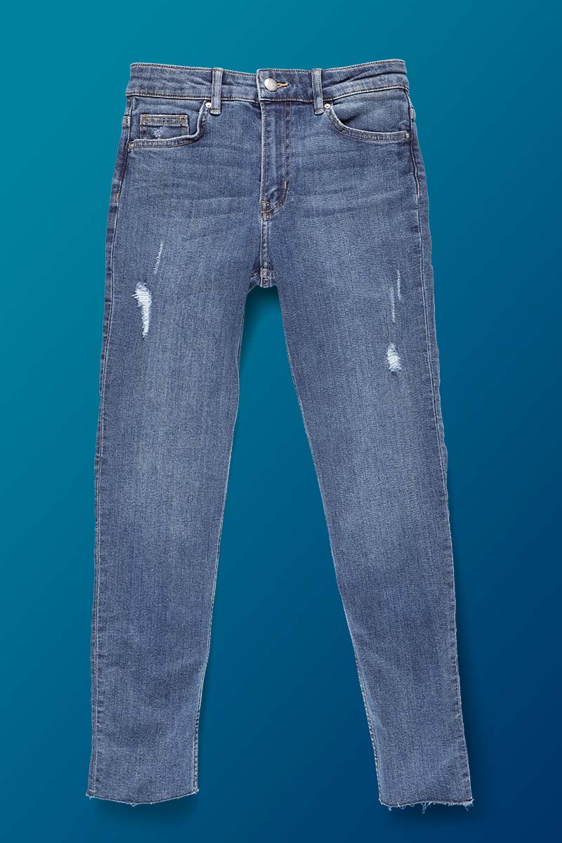 Jeansfoto mit unerwünschtem Schatten