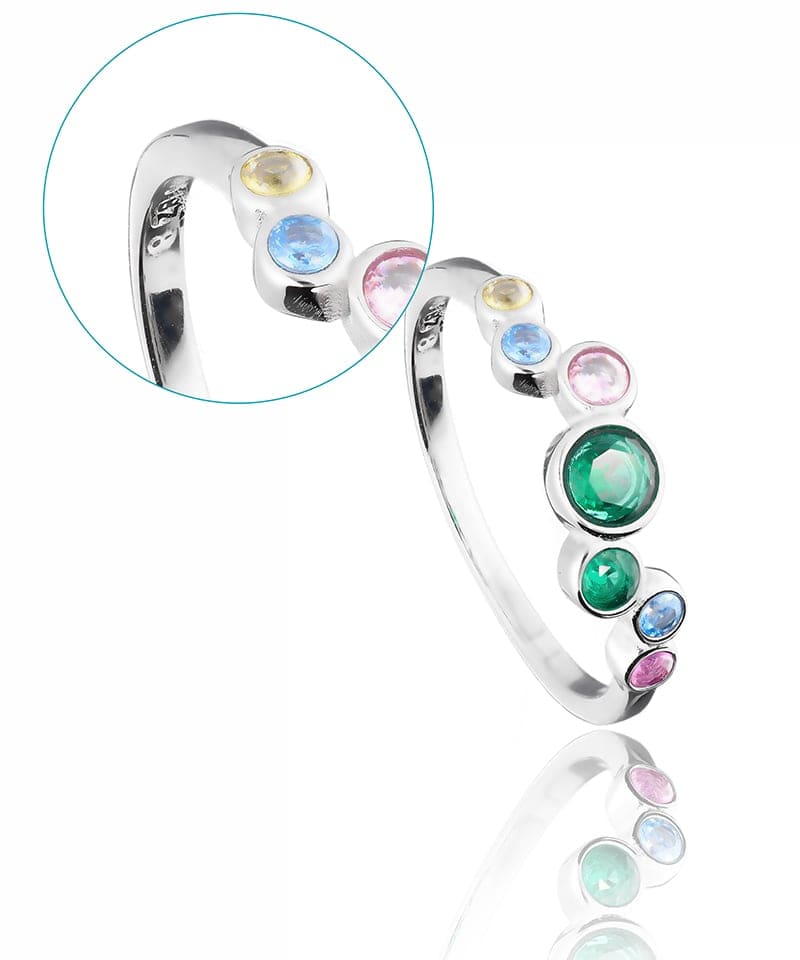 Schmuck-Produktfoto nach intensivem Glätten