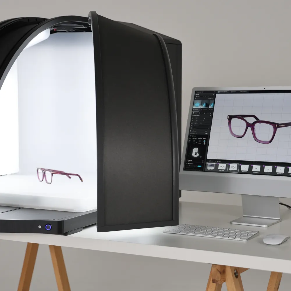 KI-gestützte Vorlagen für Eyewear-Fotografie