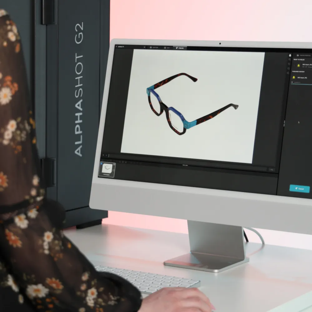 Einfache Anwendung für Eyewear-Fotografie