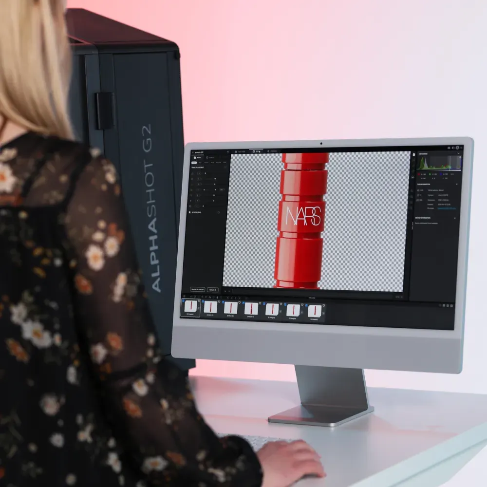 Kosmetik-Produktfotografie-Setup mit mehreren Produkten
