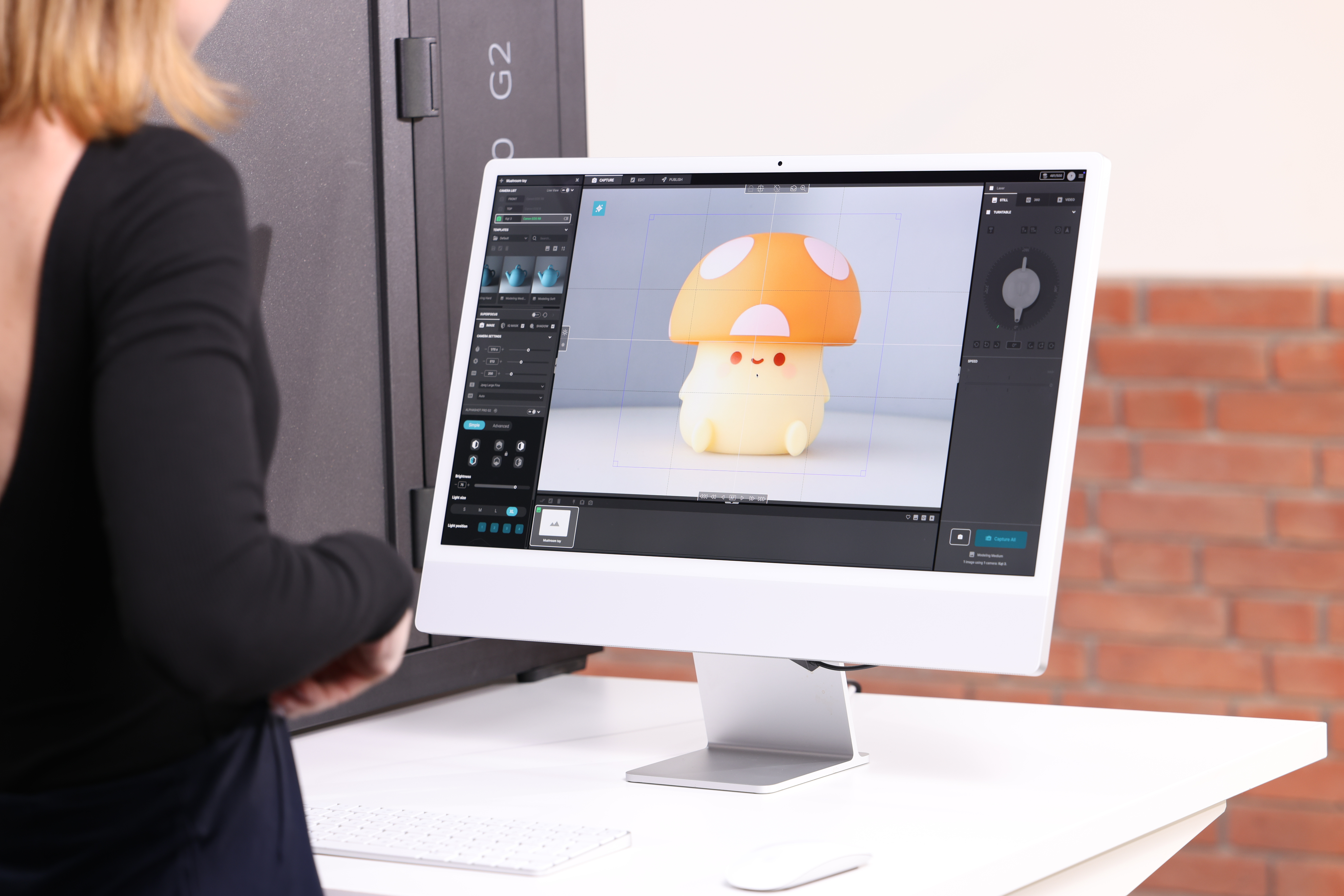 Orbitvu Station software showing 3D product photography